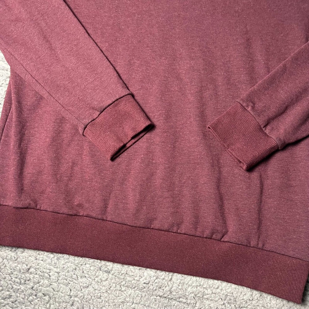 Travis Mathew Sweater Mens Large Red 1/4 Zip Pullover Golf Fleece Performance - Picture 2 of 11